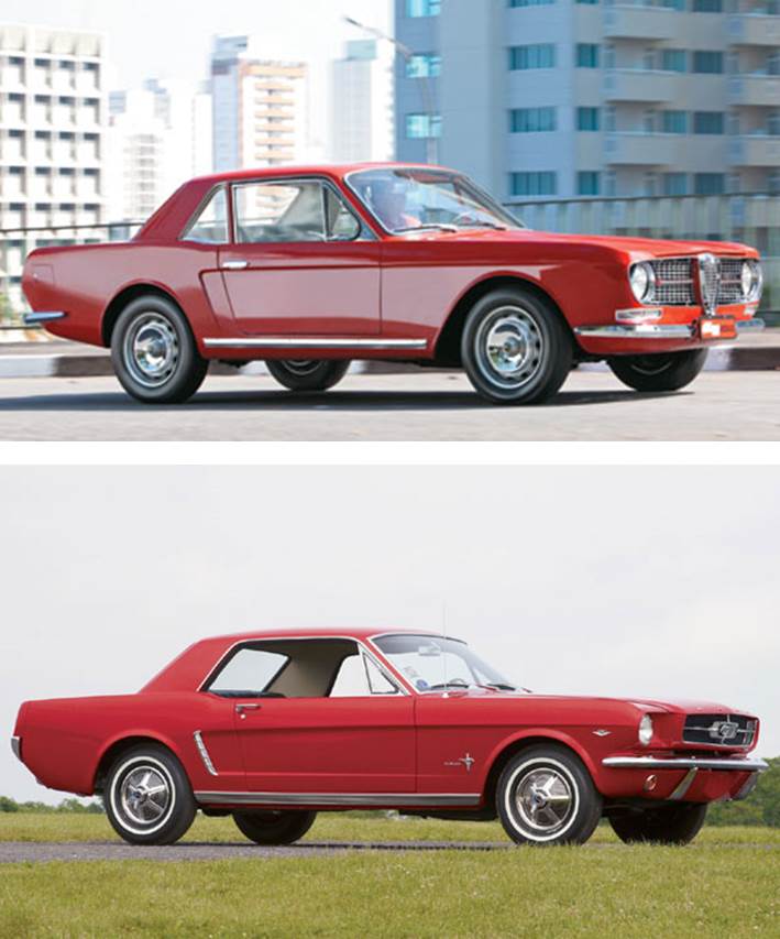 A versão final do Onça lembrava muito o recém-lançado Ford Mustang. Fontes: