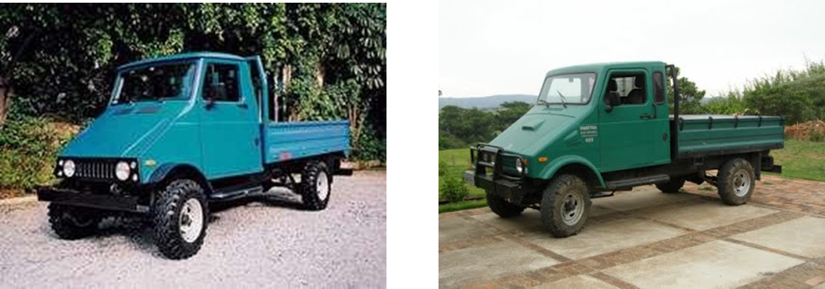 Nestas duas imagens é possível ver as diferenças entre o modelo 2001 (azul) e os modelos fabricados a partir de 2002(verde). Fonte: Arquivo pessoal.