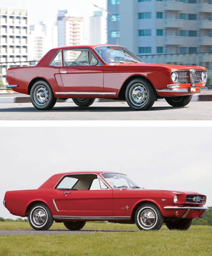 A versão final do Onça lembrava muito o recém-lançado Ford Mustang. Fontes: 
